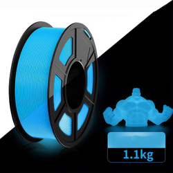 Пластик JAYO - PETG\1.75\1.1кг - Светящийся голубой