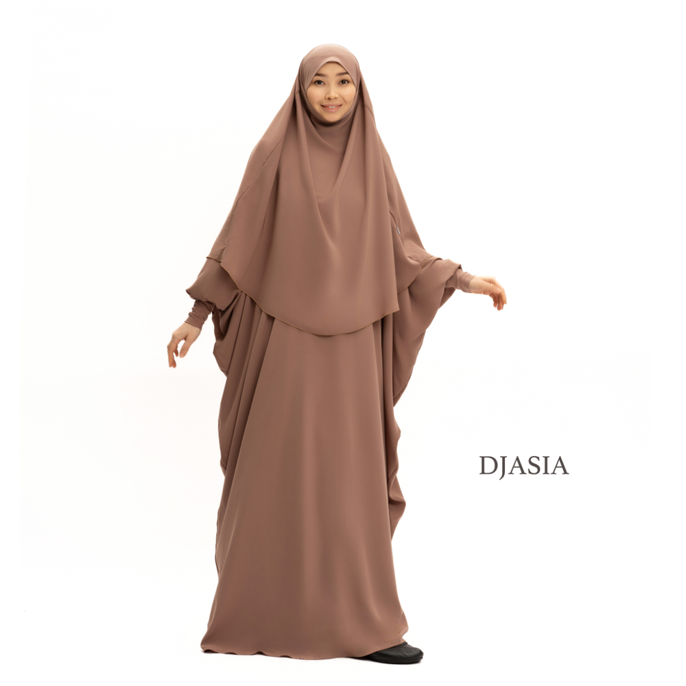SET: ABAYA WITH KHIMAR FROM MEDINA SILK (One size)