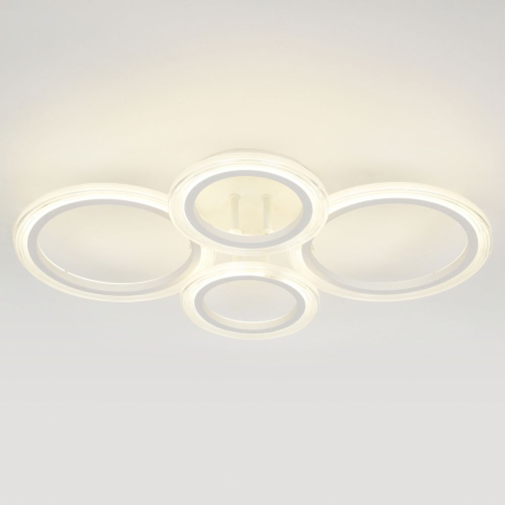 Светильник потолочный светодиодный ЭРА Модерн Ring CLL-1-59W 3K-6,5K RC WH с ДУ белый