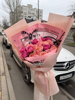 Букет пионовидных кустовых роз