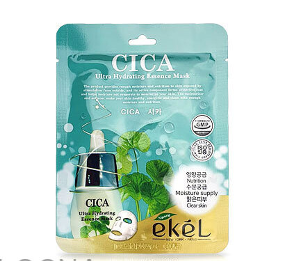 Маска для лица тканевая Центелла EKEL CICA Ultra Hydrating Essence Mask, 25 мл.