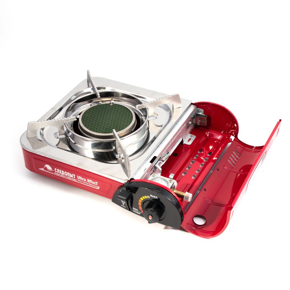 Плита наст. газовая &quot;СЛЕДОПЫТ - UltraEffect&quot;, керам. (с переходником)/6/