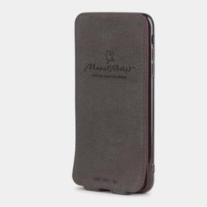 Чехол для iPhone XS Max из натуральной кожи теленка, бордового цвета