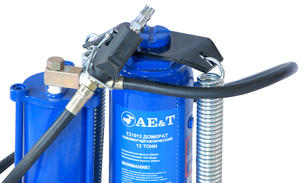 Домкрат пневмогидравлический 12т бутылочный Т21012 AE&T