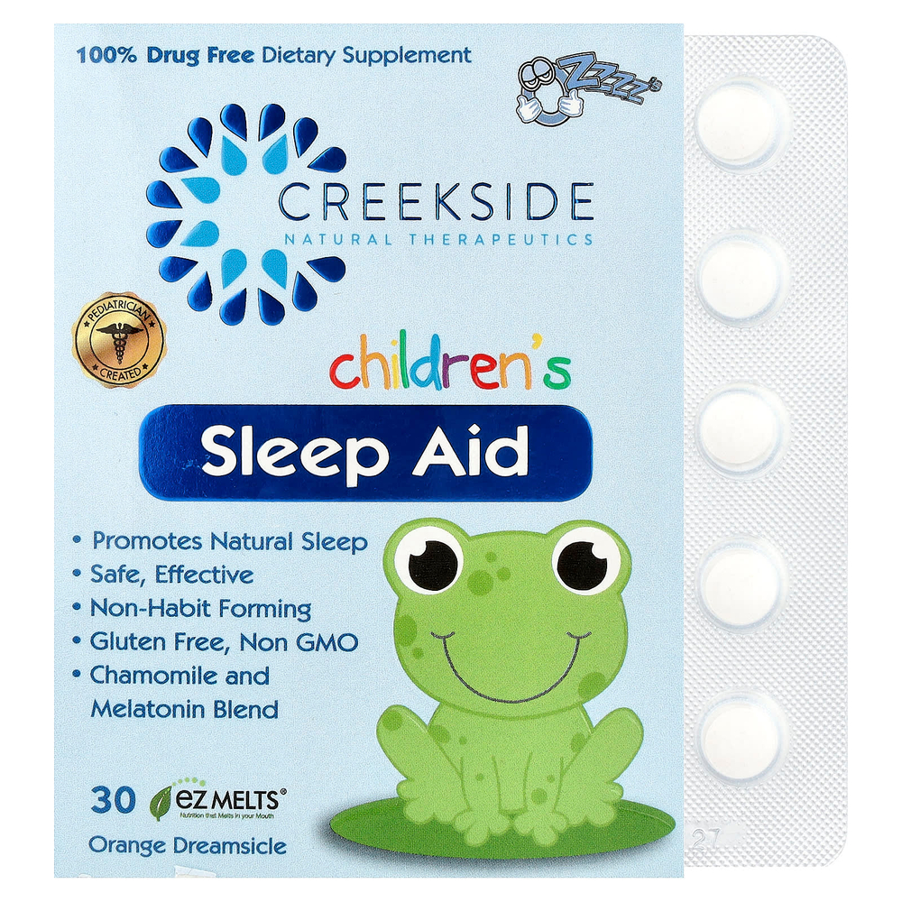 Creekside Natural Therapeutics, средство для улучшения качества сна, со вкусом апельсина, 30 EZ Melts®