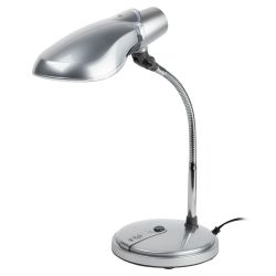 Настольный светильник ЭРА NE-301-E27-15W-S серебро