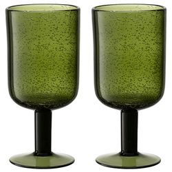 Набор бокалов для вина Flowi, 410 мл, темно-зеленые, 2 шт.