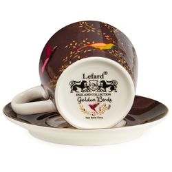 КОФЕЙНЫЙ НАБОР LEFARD "GOLDEN BIRDS" НА 2 ПЕР. 4 ПР. 120 МЛ (КОР=12НАБ.)