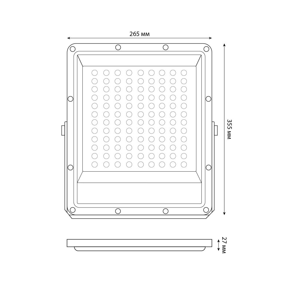 ULF-F51D-150W-6500K IP65 200-240V GREY Прожектор светодиодный. Дневной свет 6500K. Угол 90 градусов. Корпус серый. TM Uniel