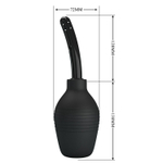 Черный анальный душ с гибким наконечником