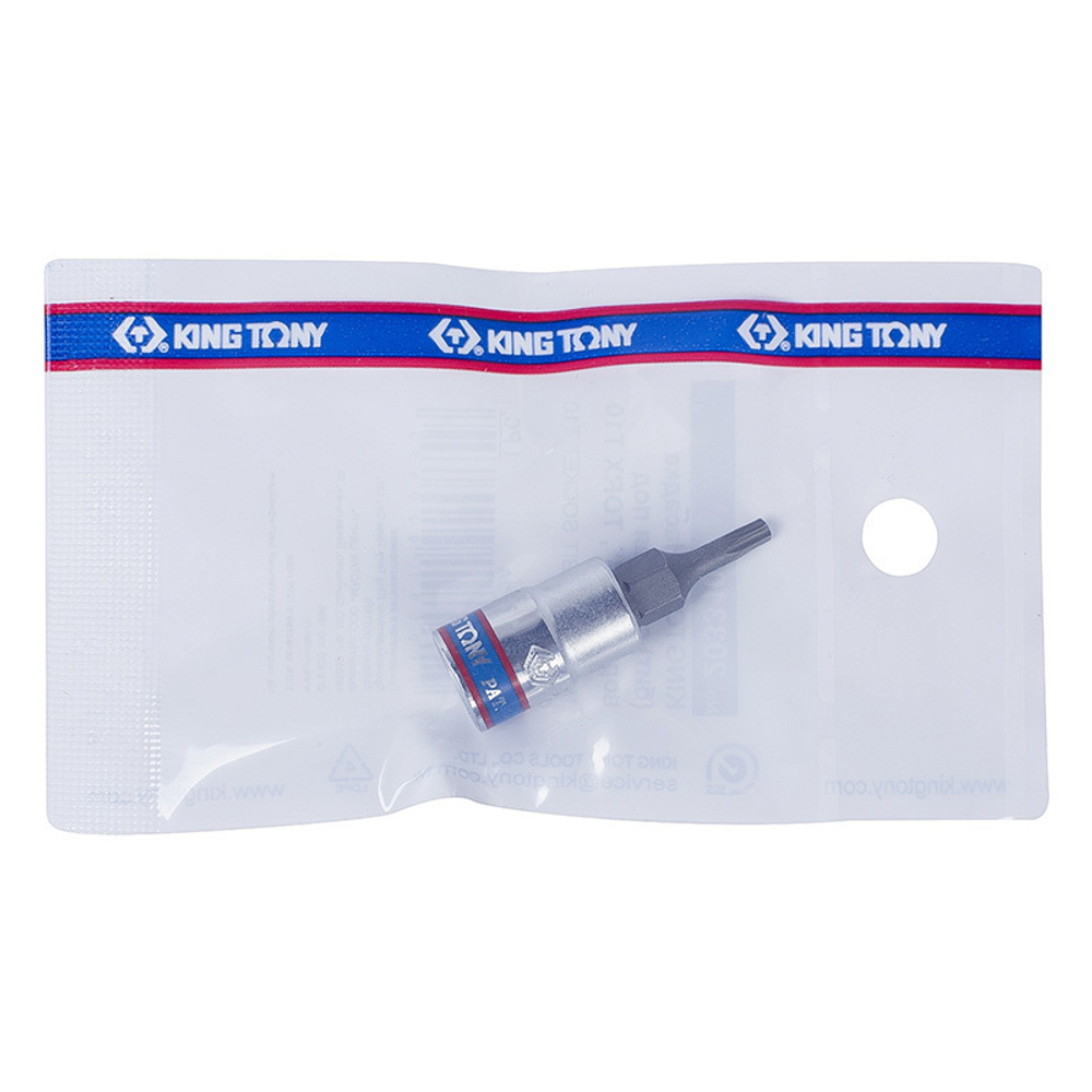 KING TONY (203308) Насадка (бита) торцевая 1/4", L = 37 мм, TORX, T8
