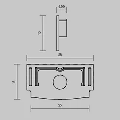Комплект заглушек (для профиля 61x14) 2 шт., ALM-6114-B-EC 642013 Led Strip 642013