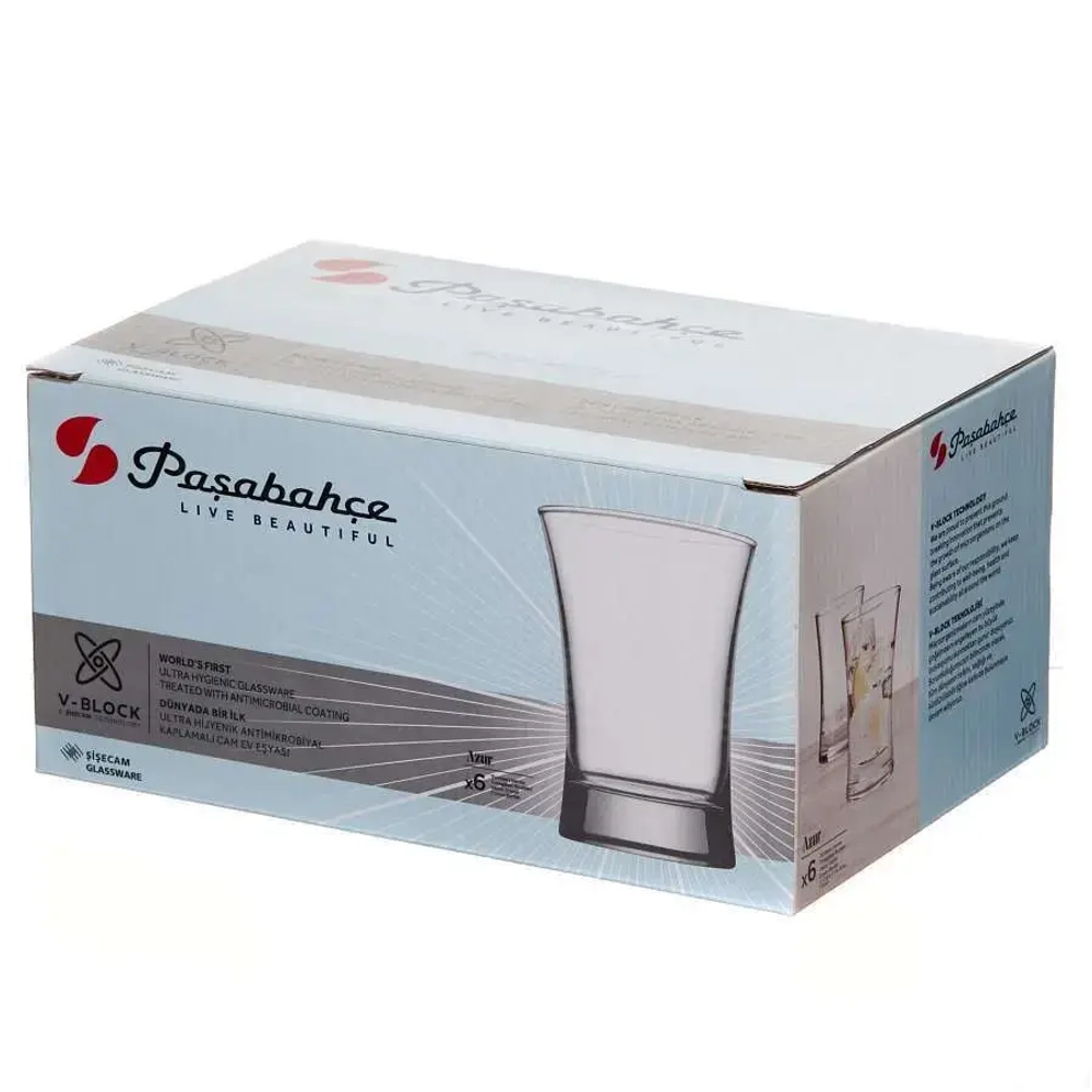 Набор стаканов 210мл 6шт «AZUR V BLOCK» 420013BV