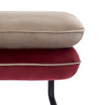 Пуф Bergenson Bjorn Pea, велюр, бежевый/бордовый