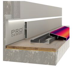 Вставка в плинтус Pro Design 1965 грунт под покраску, 2700x12x70 мм