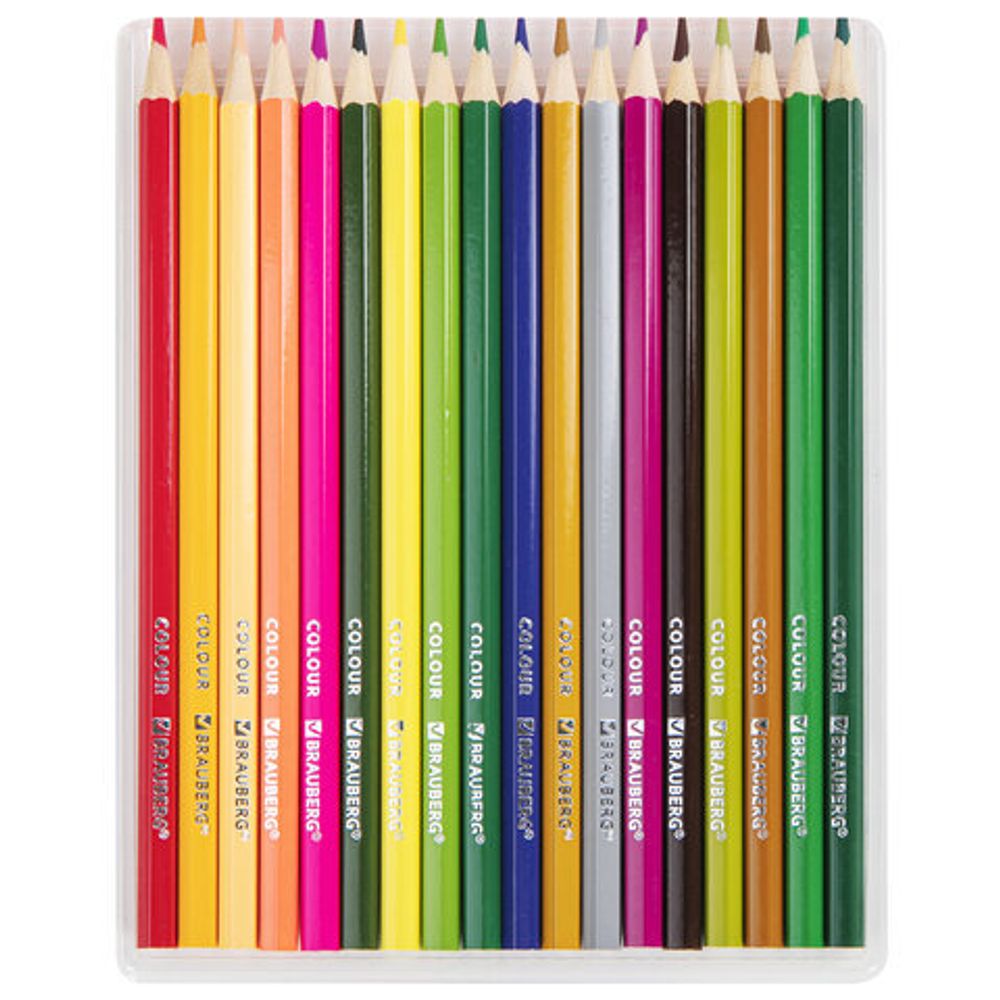 Карандаши цветные мягкие BRAUBERG АКАДЕМИЯ, 36 цветов, шестигранные, грифель 3 мм, 181867