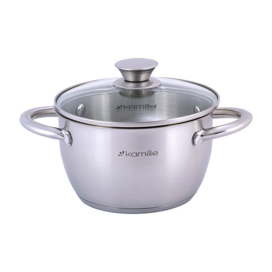 Набор кастрюль 6 предметов Kamille KM 4905 из нержавеющей стали 1,5 л; 2 л; 3 л.