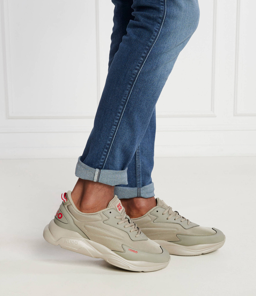 Кроссовки Leon_Runn_nypu_N HUGO - бежевый(50504799)