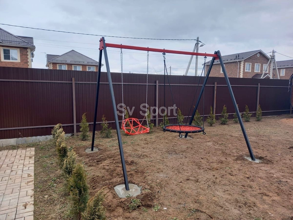 Монтаж уличных качелей Sv Sport