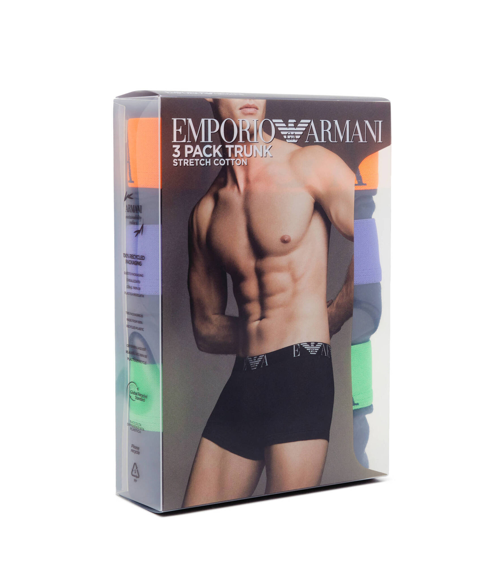 Трусики-боксеры 3шт. Emporio Armani - черный(111357 4R715)