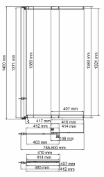 Шторка для ванны Wasserkraft Dill 61S02-80WS WasserSchutz 80х140