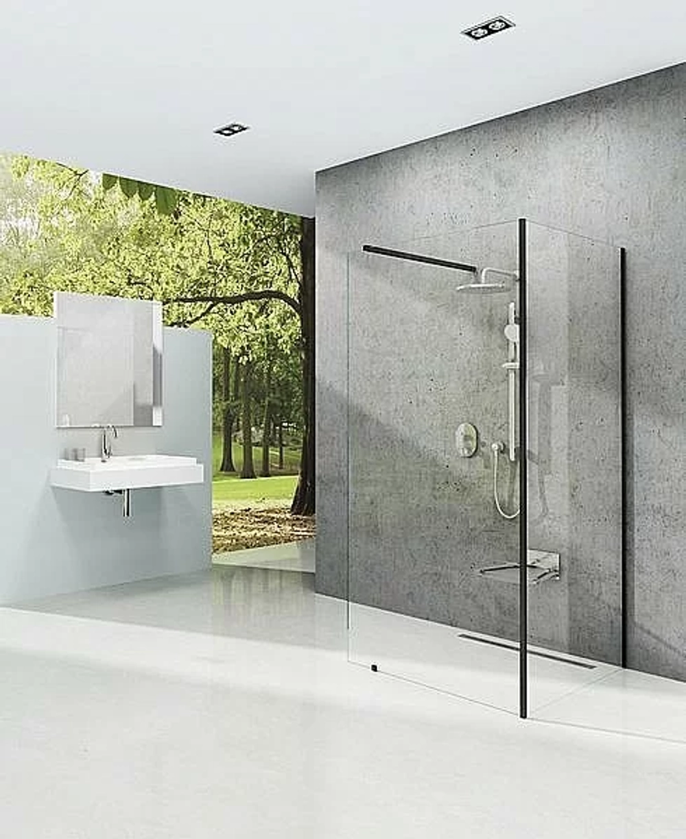Душевое ограждение Ravak WALK-IN CORNER 120x90 стекло прозрачное/профиль черный