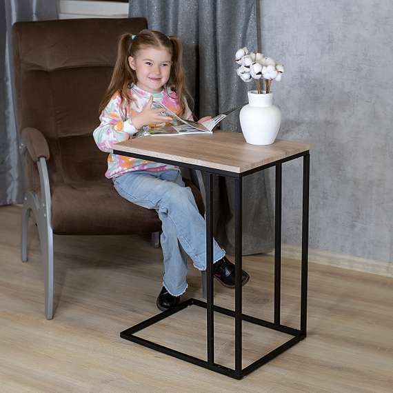 Стол придиванный BeautyStyle 30 дуб сонома/черный