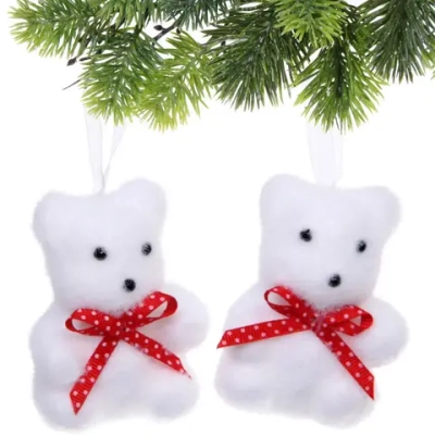 Подвеска «Милые медвежата» (набор 2 шт), Белый