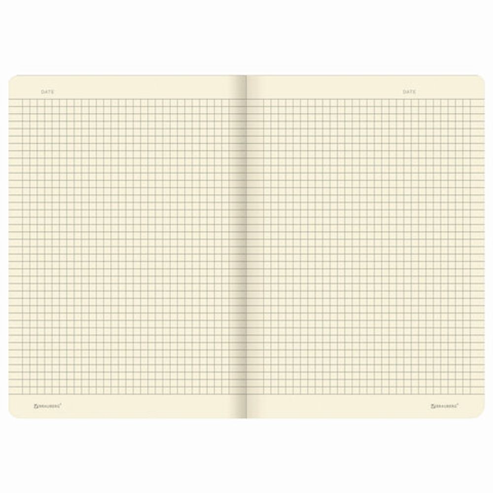 Тетрадь 40 л. в клетку обложка SoftTouch, бежевая бумага 70 г/м2, сшивка, А5 (147х210 мм), WHITE ROSES, BRAUBERG, 403785