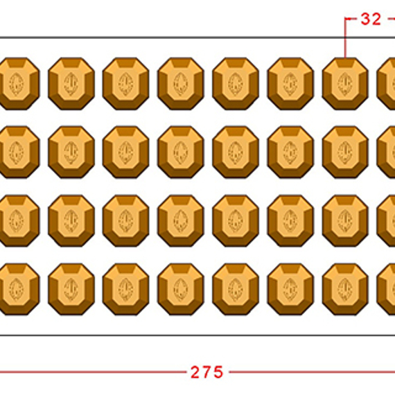 1019 | Форма для шоколадных конфет (275*175 мм)
