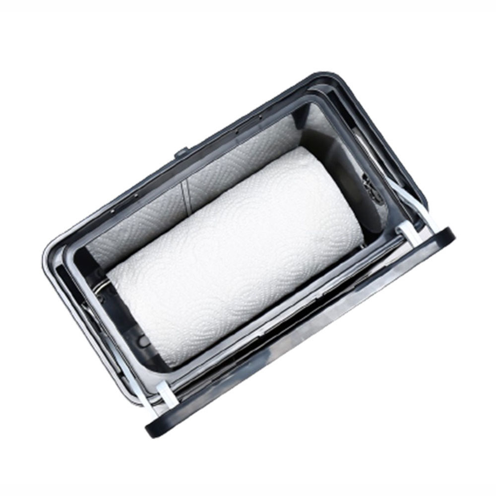 Ведро мусорное с ёршиком, внутр ведро, туалетная бумага, JAH-532, 7л (серебряный)