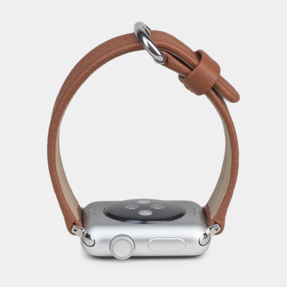 Ремешок для Apple Watch 44/45/46 mm из кожи теленка, цвета карамель