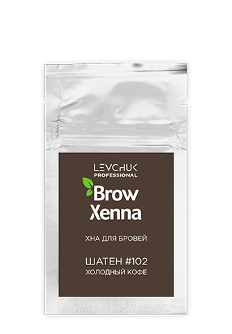 Хна для бровей BrowXenna Шатен #102, холодный кофе, (саше-рефилл), 6 г, 1 шт