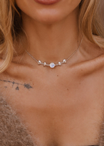 Колье «Фазы луны» с лунным камнем