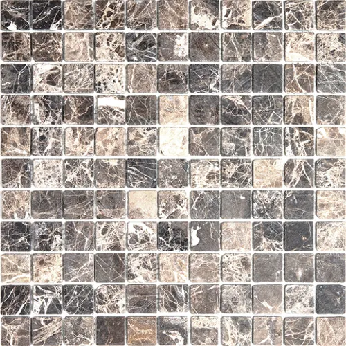 4M022-26T Emperador Dark Мозаика из мрамора 4 мм Natural i-Tilе коричневый квадрат матовый