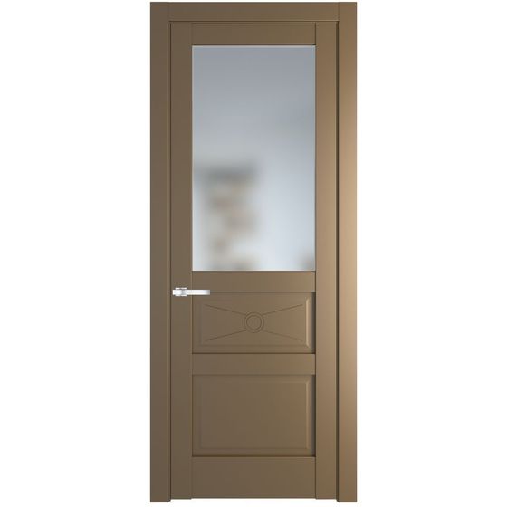 Фото межкомнатной двери эмаль Profil Doors 1.5.2PM перламутр золото стекло матовое