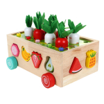 Развивающая игрушка деревянная Каталка-сортер, коробка C-41823