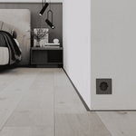 Микроплинтус для пола черный матовый, алюминиевый, C-05.25.3 Ликорн 6×16×2500 мм