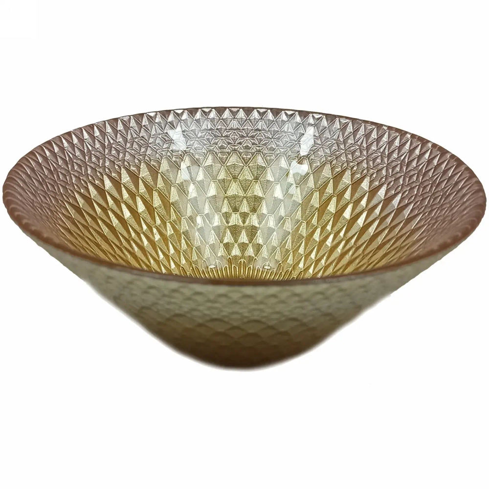 Салатник стеклянный 15см «Барокко голд»