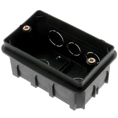 PlastElectro (подходит под Anam Legrand Чёрный) Коробка монтаж. 100х60х50мм IP20 PE 000 031