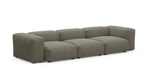 Диван Фиджи трехсекционный Cilium Brown 315*116*62 см, Коричневый Вельвет Нераскладной Фиеста
