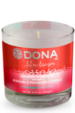 Массажная свеча для оральных ласк Dona Kissable Massage Candle Strawberry Souffle 135 г (Цвет: белый)