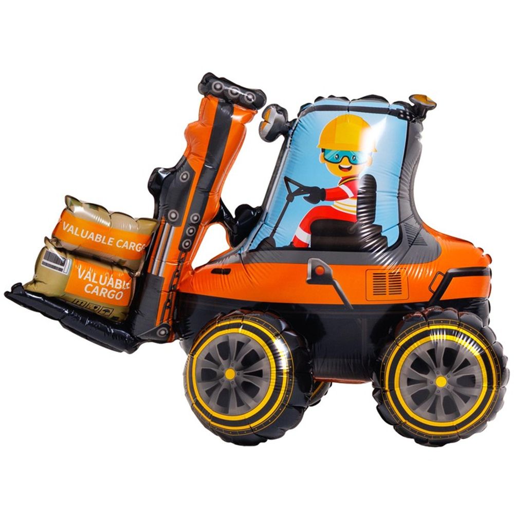 Шар Фольгированный Погрузчик (Оранжевый)