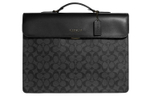 COACH Graham Coated Canvas With Refined Calfskin Portable One Shoulder Crossbody Briefcase Large Men"s Black