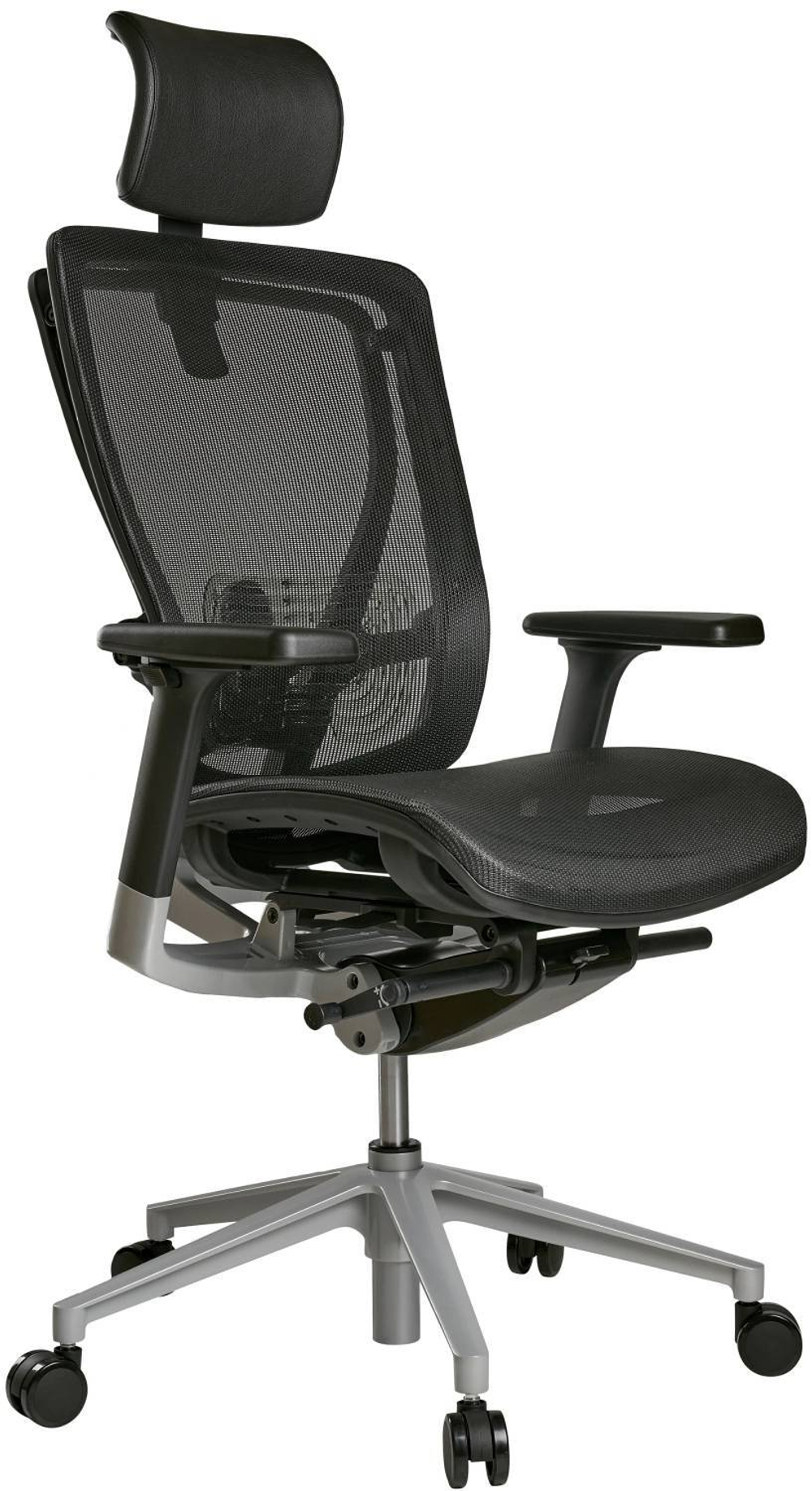 Кресло эргономичное SCHAIRS AEON-A01S база silver, каркас silver, сетка CI16D BK черная