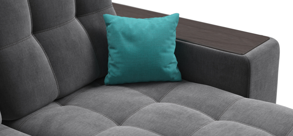 Угловой диван Босс ХЛ Велюр Монолит серый