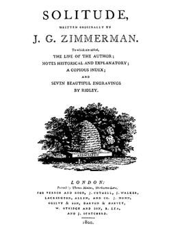 Solitude. Volume 1 | Johann Georg Zimmermann