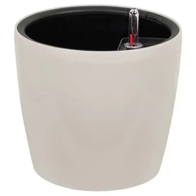 Кашпо АНФА D220мм с вставкой и с автополивом Кремовый (комплект 8 шт)