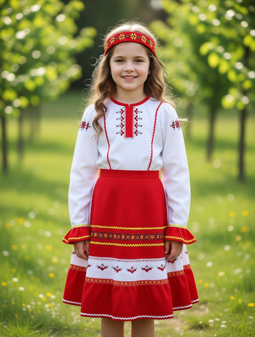 Платье детское с вышивкой