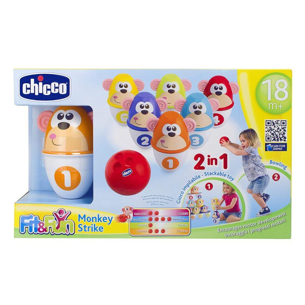 Chicco Fit &amp; Fun - цветной боулинг 2-в-1 52280